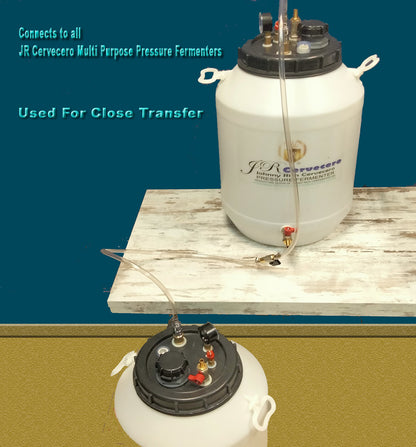 JR Cervecero Multi Purpose Pressure Fermenter Connector for Close Transfer Home Brew Equipment Beer Wine Brewing