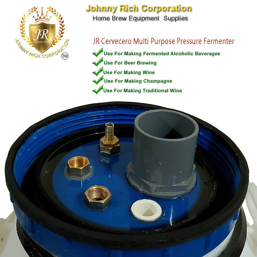 50 Liter JR Cervecero Multi-purpose Pressure Fermenter for Home and Commercial Brewing Beer, Wine and Food Fermentation
