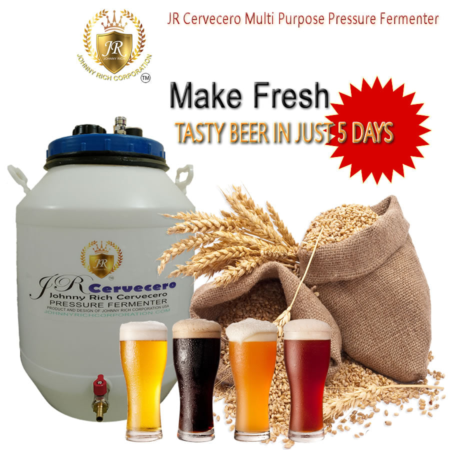 50 Liter JR Cervecero Multi-purpose Pressure Fermenter for Home and Commercial Brewing Beer, Wine and Food Fermentation